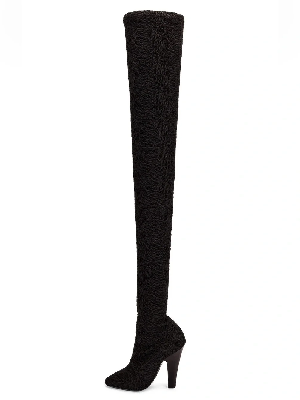 Saint Laurent 68 Over-the-Knee Stretch Boots – Noir | EU 39